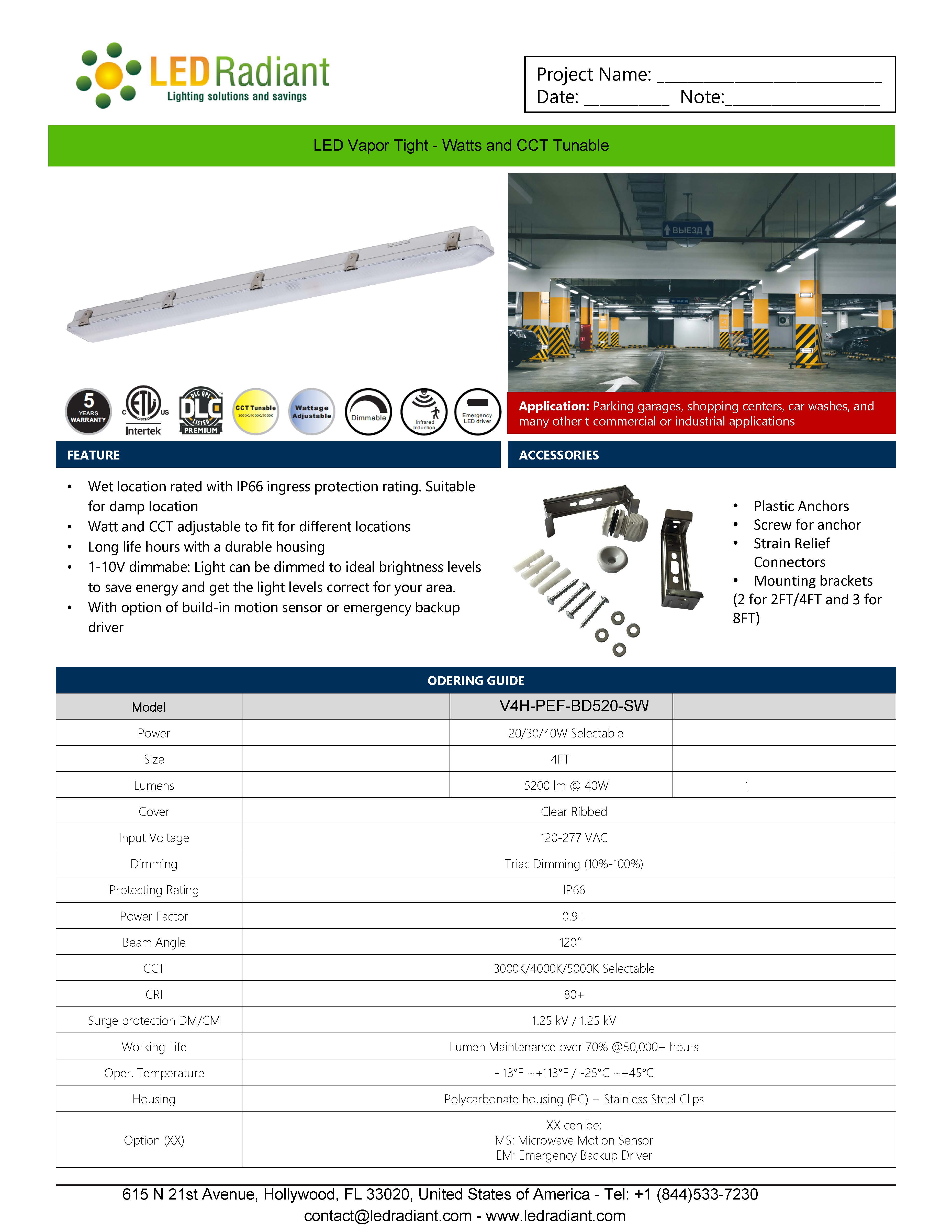 LED Vapor Tight Installation Information-1